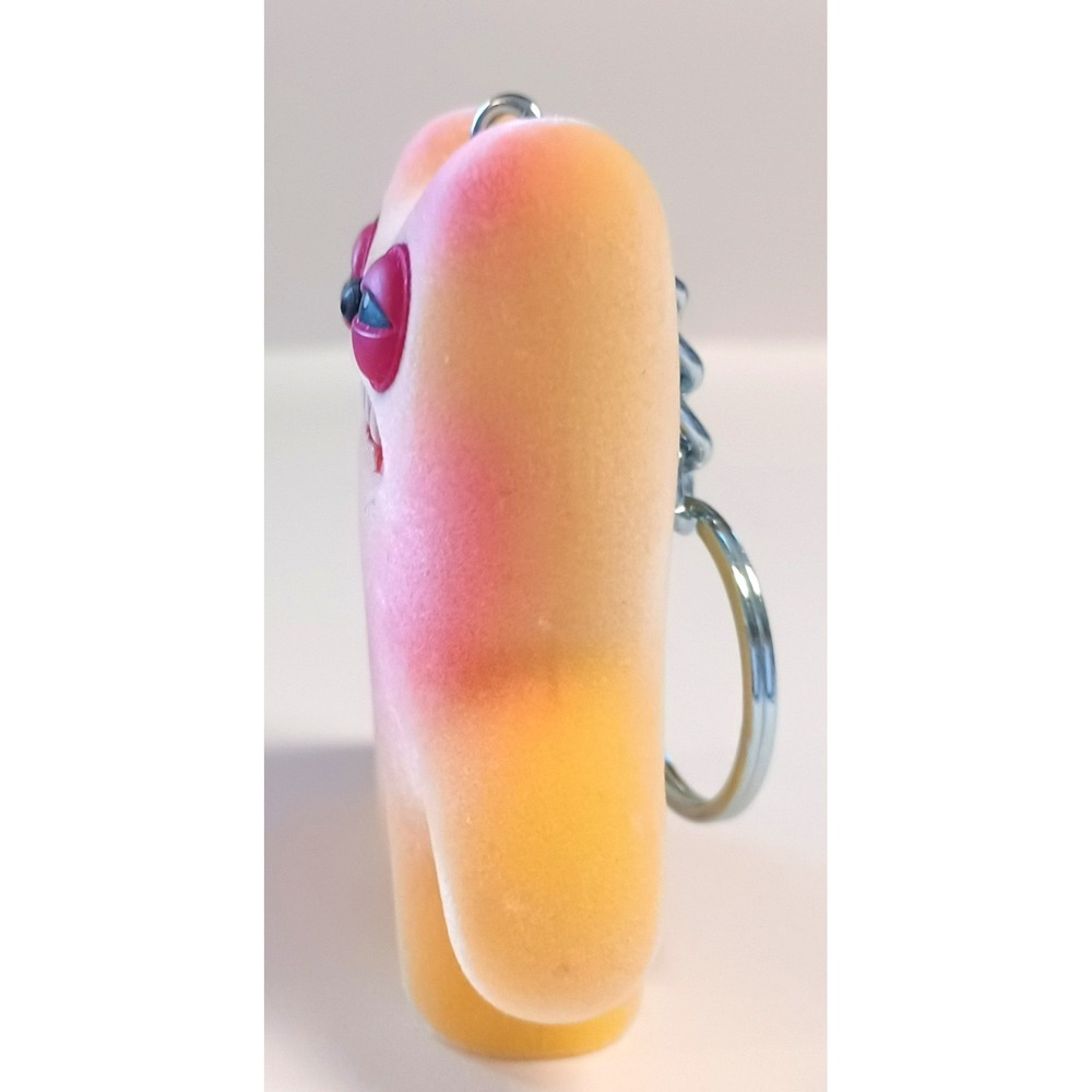 Fuggler Series 2 Flocked Munch Munch Yellow Pink Keychain Catch‎ Me Rare - Picture 4 of 8